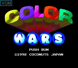 Title screen of the game Color Wars on NEC PC Engine CD