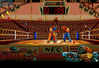 In-game screen of the game Kick Boxing, The on NEC PC Engine CD