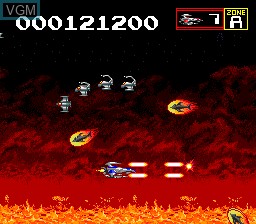 In-game screen of the game Super Darius II on NEC PC Engine CD