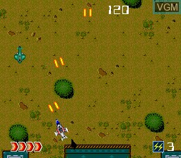 In-game screen of the game Avenger on NEC PC Engine CD