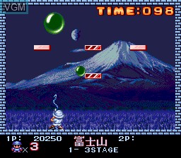In-game screen of the game Pomping World on NEC PC Engine CD