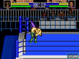 In-game screen of the game Battlefield '94 in Tokyo Dome on NEC PC Engine CD