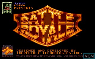 Title screen of the game Battle Royale on NEC PC Engine