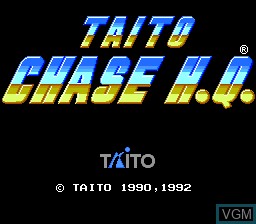 Title screen of the game Chase H.Q. on NEC PC Engine