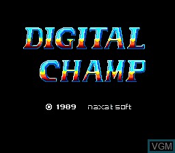 Title screen of the game Digital Champ - Battle Boxing on NEC PC Engine
