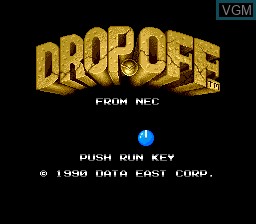 Title screen of the game Drop Off on NEC PC Engine