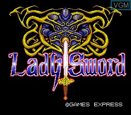 Title screen of the game Lady Sword - Ryakudatsusareta 10-nin no Otome on NEC PC Engine