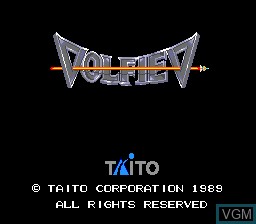 Title screen of the game Volfied on NEC PC Engine