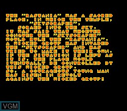 Menu screen of the game Rastan Saga II on NEC PC Engine