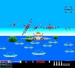 In-game screen of the game After Burner II on NEC PC Engine