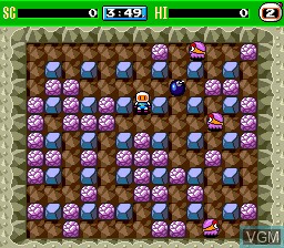 In-game screen of the game Bomberman '93 on NEC PC Engine