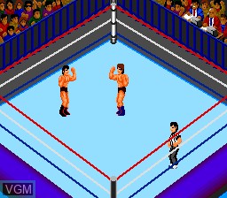 In-game screen of the game Fire ProWrestling 2nd Bout on NEC PC Engine