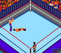 In-game screen of the game Fire ProWrestling on NEC PC Engine