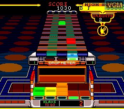 In-game screen of the game Klax on NEC PC Engine