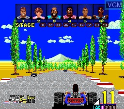 In-game screen of the game Power Drift on NEC PC Engine