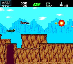 In-game screen of the game Power Gate on NEC PC Engine