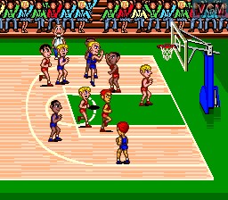 In-game screen of the game Takin' It to the Hoop on NEC PC Engine