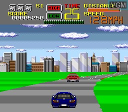 In-game screen of the game Chase H.Q. on NEC PC Engine