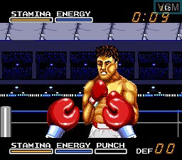 In-game screen of the game Digital Champ - Battle Boxing on NEC PC Engine