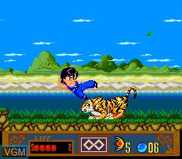 In-game screen of the game Jackie Chan on NEC PC Engine