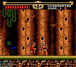 In-game screen of the game Legendary Axe, The on NEC PC Engine