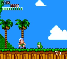 In-game screen of the game New Adventure Island on NEC PC Engine