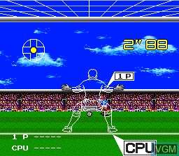In-game screen of the game Power Eleven on NEC PC Engine