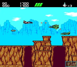 In-game screen of the game Power Gate on NEC PC Engine