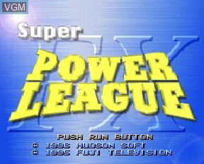Title screen of the game Super Power League FX on NEC PC-FX