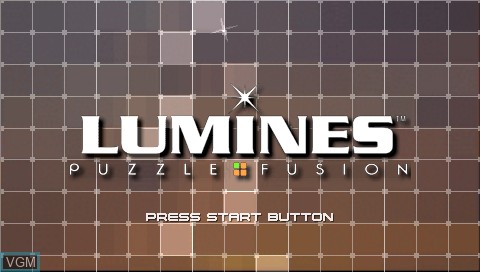 Title screen of the game Lumines on Sony PSP