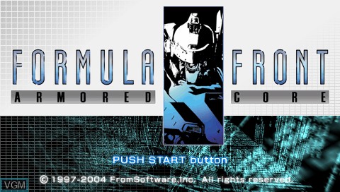 Title screen of the game Armored Core - Formula Front on Sony PSP