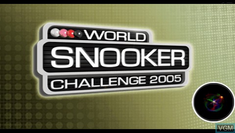 Title screen of the game World Snooker Challenge 2005 on Sony PSP