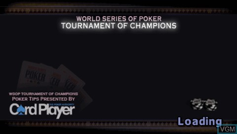 Title screen of the game World Series of Poker - Tournament of Champions on Sony PSP