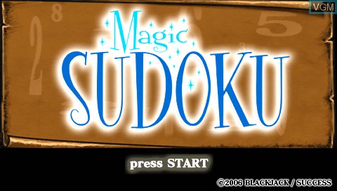 Title screen of the game Magic Sudoku on Sony PSP