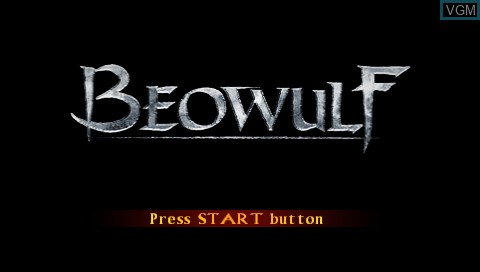 Title screen of the game Beowulf - The Game on Sony PSP