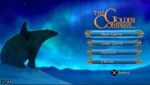 Title screen of the game Golden Compass, The on Sony PSP