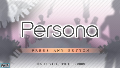 Title screen of the game Persona on Sony PSP