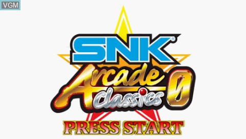 Title screen of the game SNK Arcade Classics 0 on Sony PSP