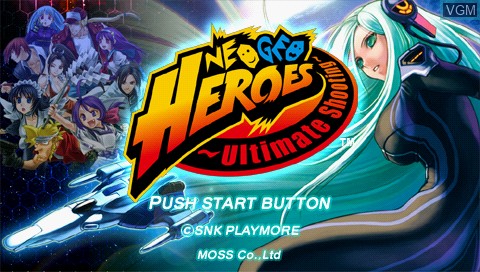 Title screen of the game NeoGeo Heroes - Ultimate Shooting on Sony PSP