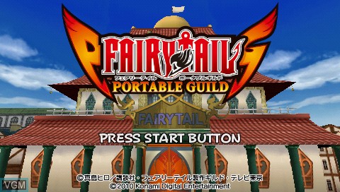Title screen of the game Fairy Tail - Portable Guild on Sony PSP