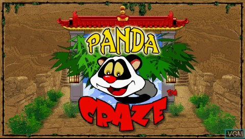 Title screen of the game Panda Craze on Sony PSP