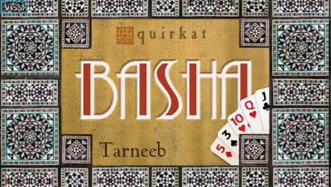 Title screen of the game Basha Tarneeb on Sony PSP