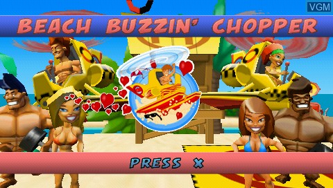 Title screen of the game Beach Buzzin' Chopper on Sony PSP