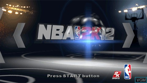 Title screen of the game NBA 2K12 on Sony PSP