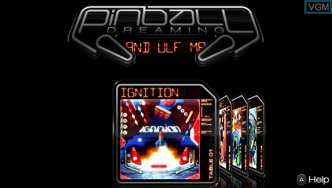 Title screen of the game Pinball Dreams on Sony PSP