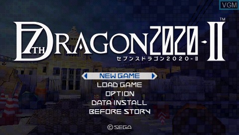 Title screen of the game 7th Dragon 2020-II on Sony PSP