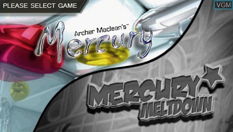 Title screen of the game 2 Games in 1! Archer Maclean's Mercury / Mercury Meltdown on Sony PSP