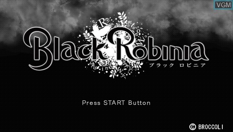 Title screen of the game Black Robinia on Sony PSP