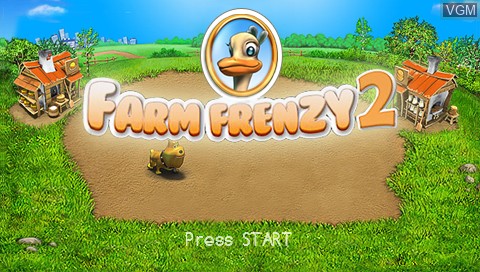Title screen of the game Farm Frenzy 2 on Sony PSP