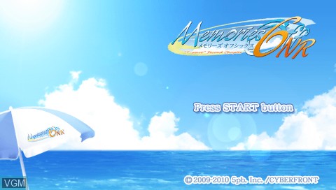 Title screen of the game Memories Off 6 - Next Relation on Sony PSP